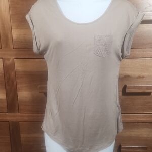 The Limited Tan Short Sleeve Women's Tee